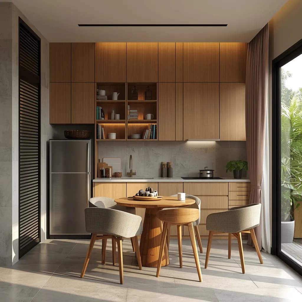 Kabinet Dapur Kitchen dinning kayu Tropis