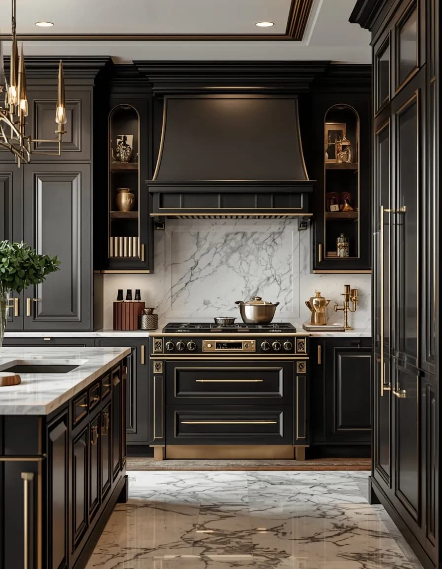 Kabinet Dapur kitchen luxury black