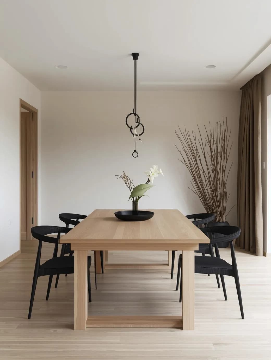 Meja Makan Japan Wood dinning set